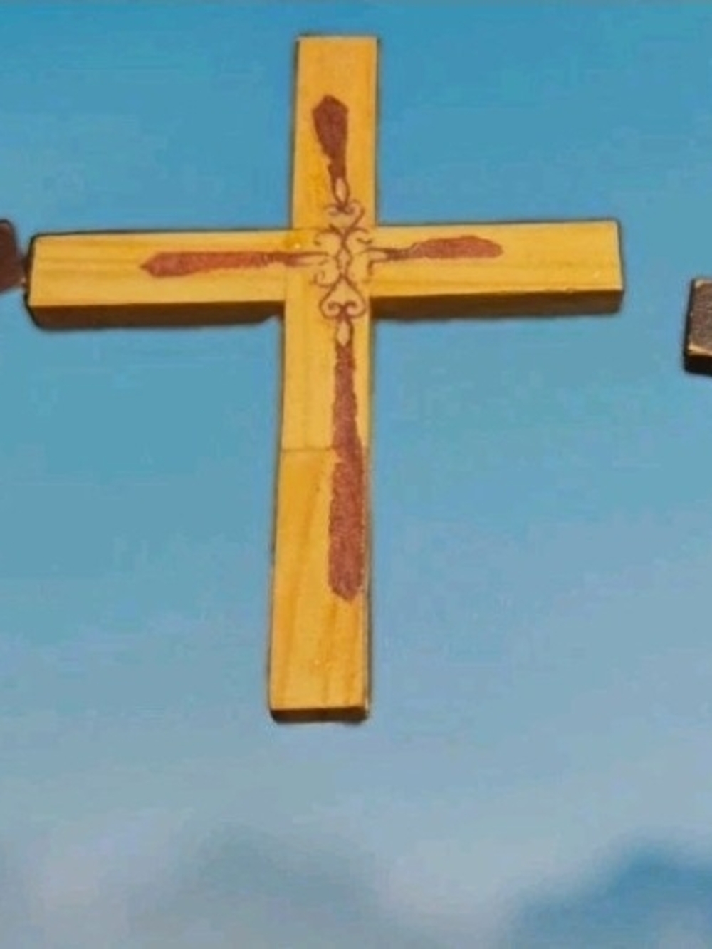 3-Handmade Wooden Magnetic Christian Crosses . 5 3/4 L X 4 1/2 W